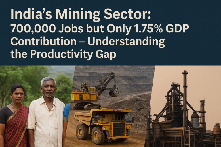 700,000 Jobs but Only 1.75% GDP Contribution – Understanding the Productivity Gap of India’s Mining Sector